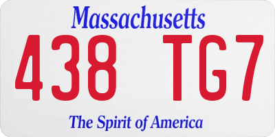 MA license plate 438TG7