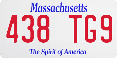 MA license plate 438TG9