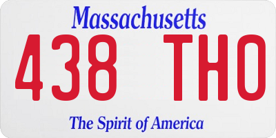 MA license plate 438TH0