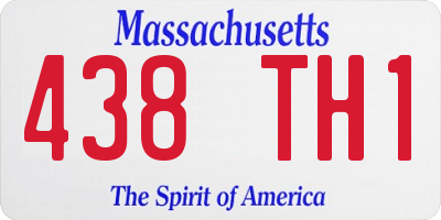 MA license plate 438TH1
