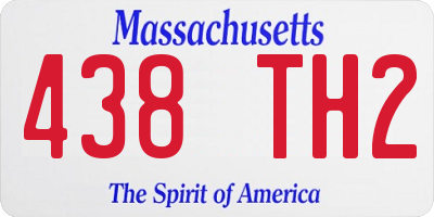 MA license plate 438TH2