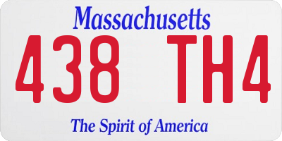 MA license plate 438TH4