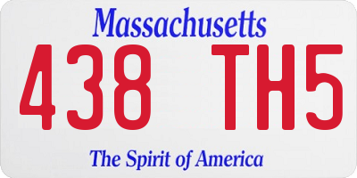 MA license plate 438TH5