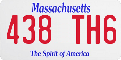 MA license plate 438TH6