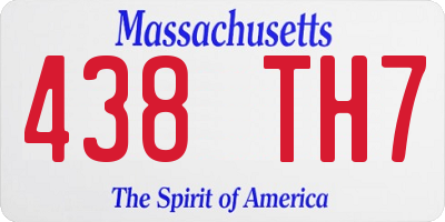 MA license plate 438TH7