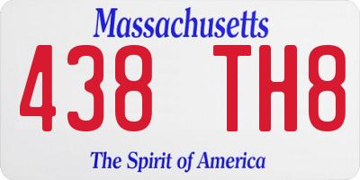 MA license plate 438TH8