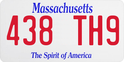 MA license plate 438TH9