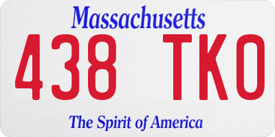 MA license plate 438TK0