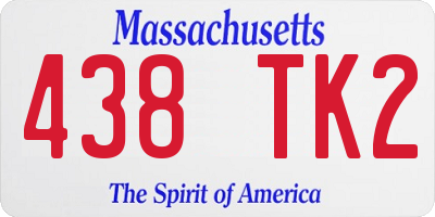 MA license plate 438TK2