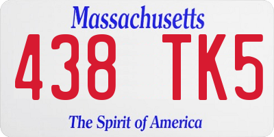 MA license plate 438TK5