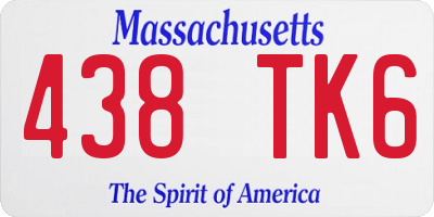 MA license plate 438TK6