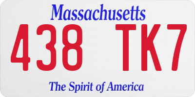 MA license plate 438TK7