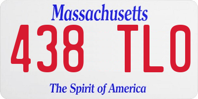 MA license plate 438TL0
