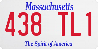 MA license plate 438TL1