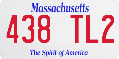 MA license plate 438TL2
