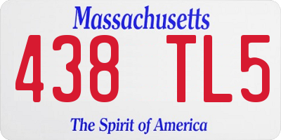 MA license plate 438TL5