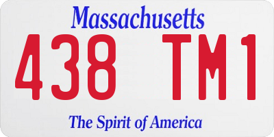 MA license plate 438TM1