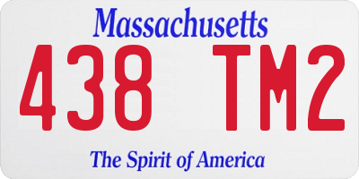 MA license plate 438TM2