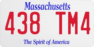 MA license plate 438TM4