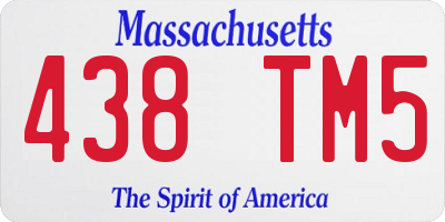 MA license plate 438TM5