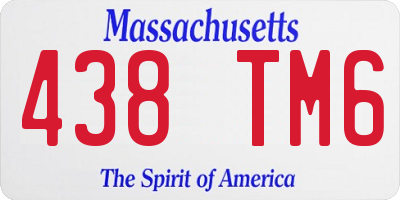MA license plate 438TM6