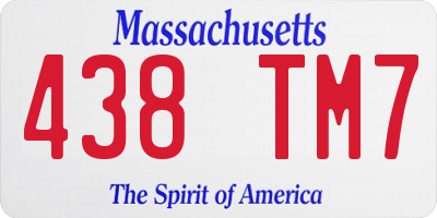 MA license plate 438TM7