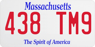 MA license plate 438TM9