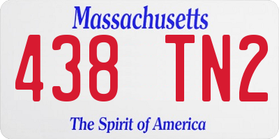 MA license plate 438TN2