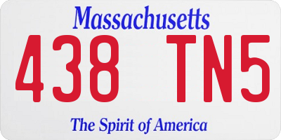 MA license plate 438TN5