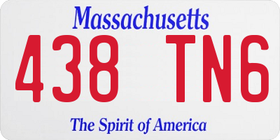 MA license plate 438TN6