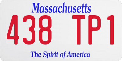 MA license plate 438TP1