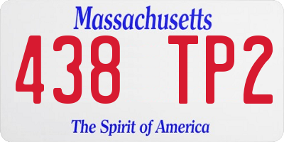 MA license plate 438TP2