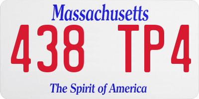 MA license plate 438TP4