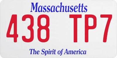 MA license plate 438TP7