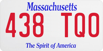 MA license plate 438TQ0