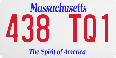 MA license plate 438TQ1