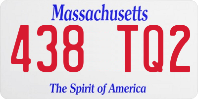 MA license plate 438TQ2