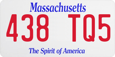 MA license plate 438TQ5