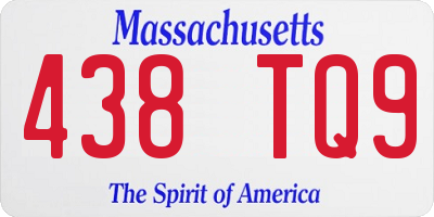 MA license plate 438TQ9