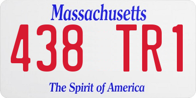 MA license plate 438TR1