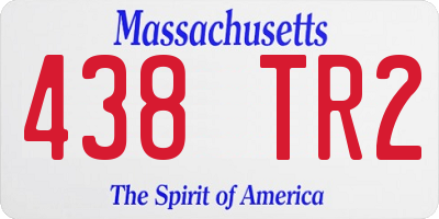 MA license plate 438TR2