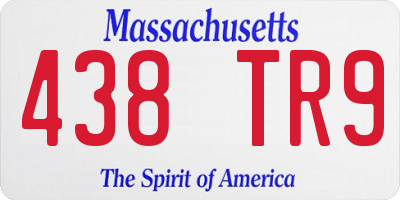 MA license plate 438TR9