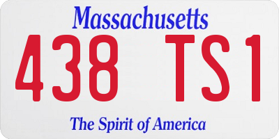 MA license plate 438TS1