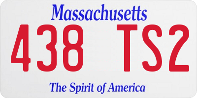 MA license plate 438TS2
