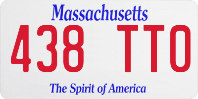 MA license plate 438TT0