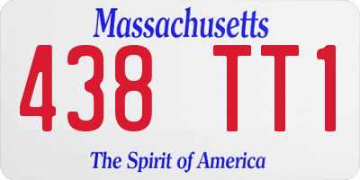 MA license plate 438TT1