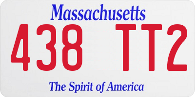 MA license plate 438TT2