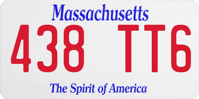 MA license plate 438TT6