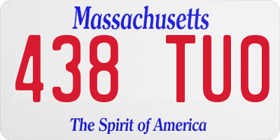MA license plate 438TU0