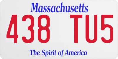 MA license plate 438TU5